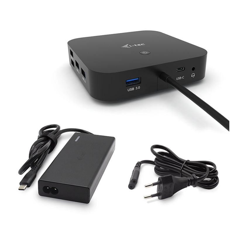 i-tec USB-C Dual Display Docking Station s Power Delivery 65W + i-tec Universal Charger 77W