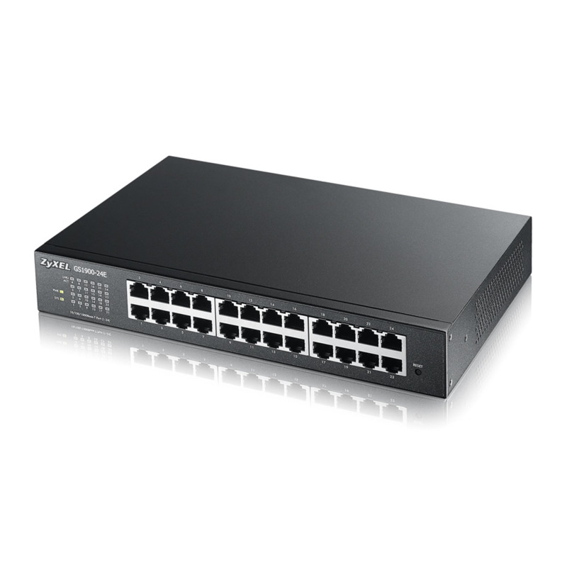 ZYXEL 24xGb IPv6 fanless smart swtch GS1900-24E v2